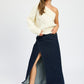EMORY PARK Oversized One Shoulder Knit Sweater