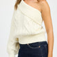EMORY PARK Oversized One Shoulder Knit Sweater