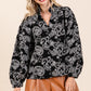 Paisley Eyelet Laced Button-Up Blouse