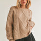 AEMI & Co. Knitted Exposed Seem Sweater- Adela Sweater