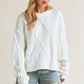 AEMI & Co. Knitted Exposed Seem Sweater- Adela Sweater