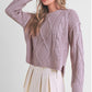 AEMI & Co. Knitted Exposed Seem Sweater- Adela Sweater