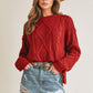 AEMI & Co. Knitted Exposed Seem Sweater- Adela Sweater
