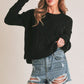 AEMI & Co. Knitted Exposed Seem Sweater- Adela Sweater