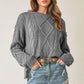 AEMI & Co. Knitted Exposed Seem Sweater- Adela Sweater