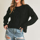 AEMI & Co. Knitted Exposed Seem Sweater- Adela Sweater