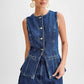 WOMEN FASHION DENIM TWO PIECE SET