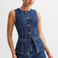 WOMEN FASHION DENIM TWO PIECE SET