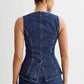 WOMEN FASHION DENIM TWO PIECE SET