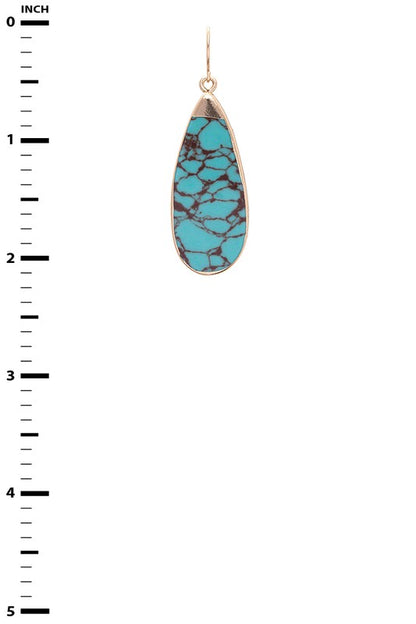 Comrpressed Stone Teardrop Earrings