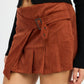 WRAPPED BUCKLE BELT MINI SKIRT