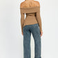 ASYMMETRICAL OFF SHOULDER TOP