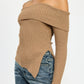 ASYMMETRICAL OFF SHOULDER TOP