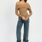 ASYMMETRICAL OFF SHOULDER TOP