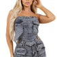 WOMEN FASHION DENIM TWO PIECE SET