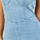 WOMEN FASHION LONG MAXI DENIM DRESS