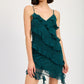 EMORY PARK Asymmetrical Party Mini Dress with Ruffles