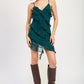 EMORY PARK Asymmetrical Party Mini Dress with Ruffles