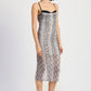 Emory Park Women's Bodycon Snake print Ruched Dress