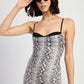 Emory Park Women's Bodycon Snake print Ruched Dress