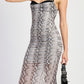 Emory Park Women's Bodycon Snake print Ruched Dress