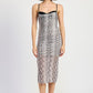 Emory Park Women's Bodycon Snake print Ruched Dress