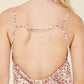 LILOU Leopard Cami Dress with chain trim