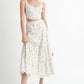 Emory Park Women's Chic Floral Squared Neck Bustier Cropped Top