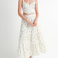 Emory Park Women's Chic Floral Tiered Maxi Skirt