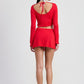 LONG SLEEVE BOAT NECK CROPPED TOP