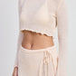 LONG SLEEVE BOAT NECK CROPPED TOP