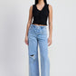 LAYERED STRAIGHT LEG DENIM PANT