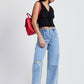 LAYERED STRAIGHT LEG DENIM PANT