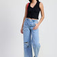 LAYERED STRAIGHT LEG DENIM PANT