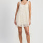 Emory Park Women's Chic Mini Floral Mesh Crochet Dress