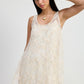 Emory Park Women's Chic Mini Floral Mesh Crochet Dress