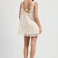 Emory Park Women's Chic Mini Floral Mesh Crochet Dress