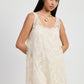 Emory Park Women's Chic Mini Floral Mesh Crochet Dress