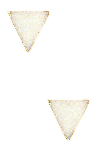 Triangle Druzy Studs