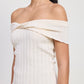 OFF SHOULDER SWEATER TOP