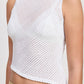 SLEEVELESS ASYMMETRICAL HIGH NECK TOP