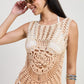 CROCHET COVER UP DRESS WITH BACK CUT OUT