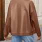 Zip Up Dropped Shoulder Jacket