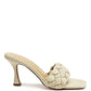 RAG & Co. Woven Strap Spool High Heels Slipper Sandals