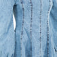 WOMEN FASHION DENIM TWO PIECE SHORT SET