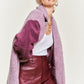 JADE by JANE Color block sherpa Shacket JJO5017