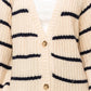 HYFVE Made for Style Oversized Striped Sweater Cardigan