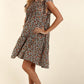 PLUS LEOPARD WITH BACK NECK BUTTON AND SIDE POCKET