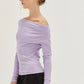 HYFVE Off Shoulder Ribbed Knit Top