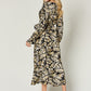 DOUBLE TAKE Full Size Tie Back Flounce Sleeve Dress